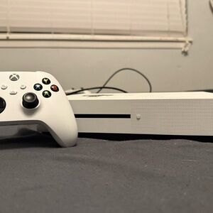 White Gaming Console with Controller